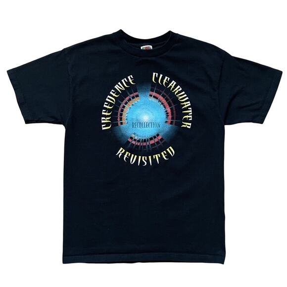 Vintage Creedence Clearwater Revival Revisited T-Shirt Band Tour Black Large - Picture 2 of 4